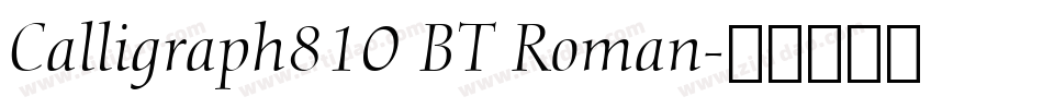 Calligraph810 BT Roman字体转换